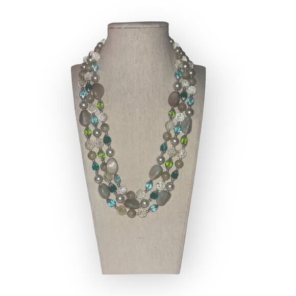 Vintage from Japan triple  layered necklace EUC - Picture 1 of 3